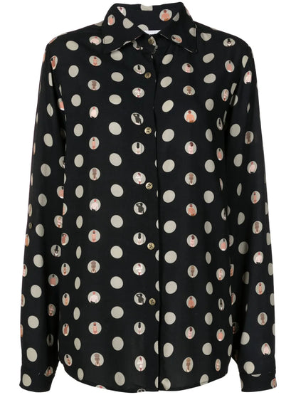 Polka-Dot Print Shirt