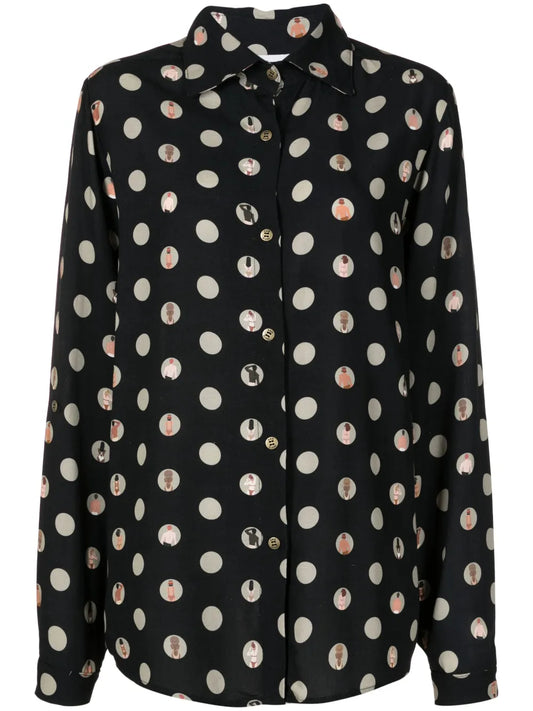 Polka-Dot Print Shirt