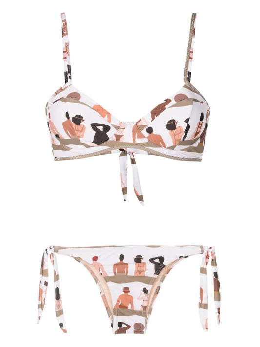 Swimmer-Print Bikini
