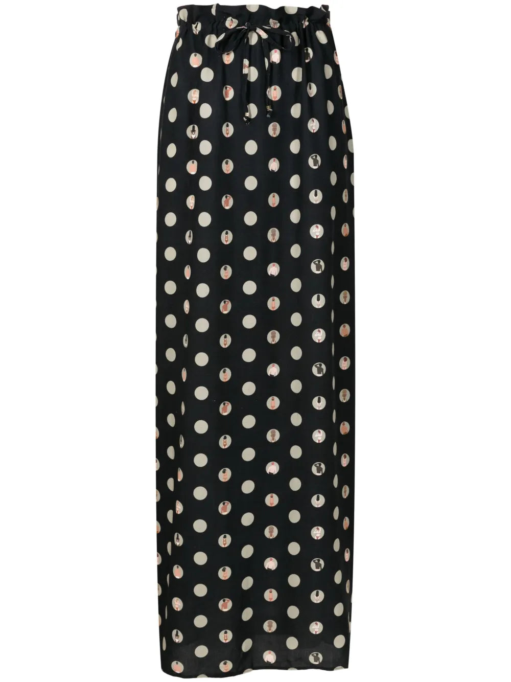 Polka Dot-Print Maxi Skirt