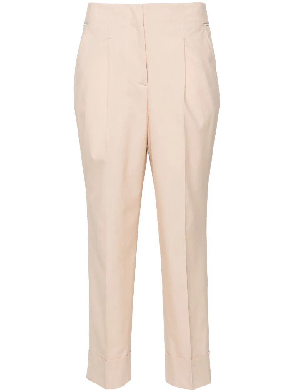 Chain-Detail Tapered-Leg Trousers