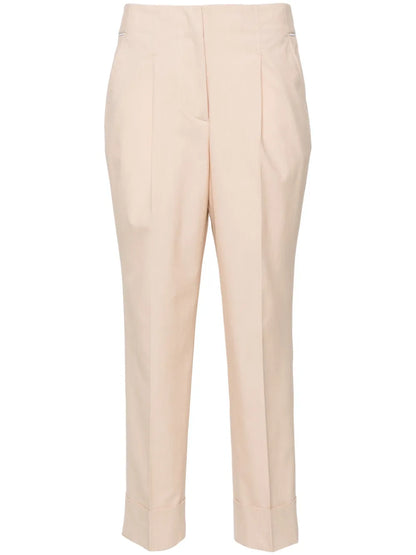 Chain-Detail Tapered-Leg Trousers