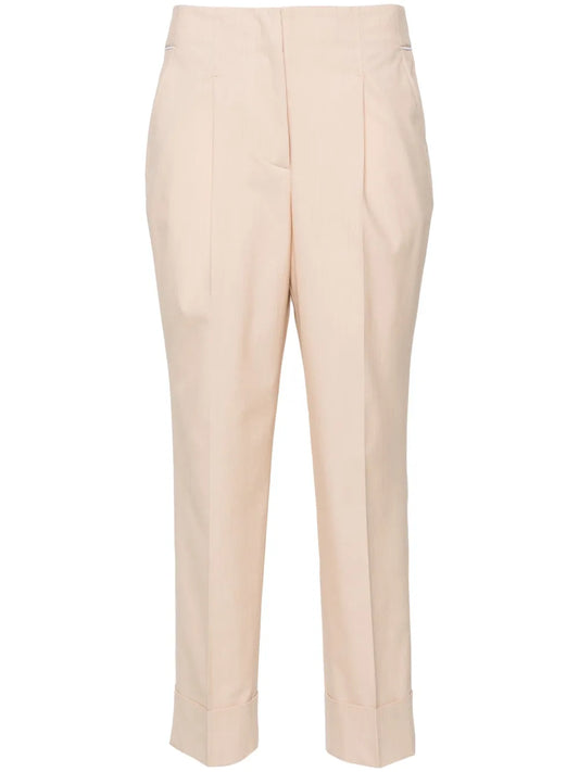 Chain-Detail Tapered-Leg Trousers