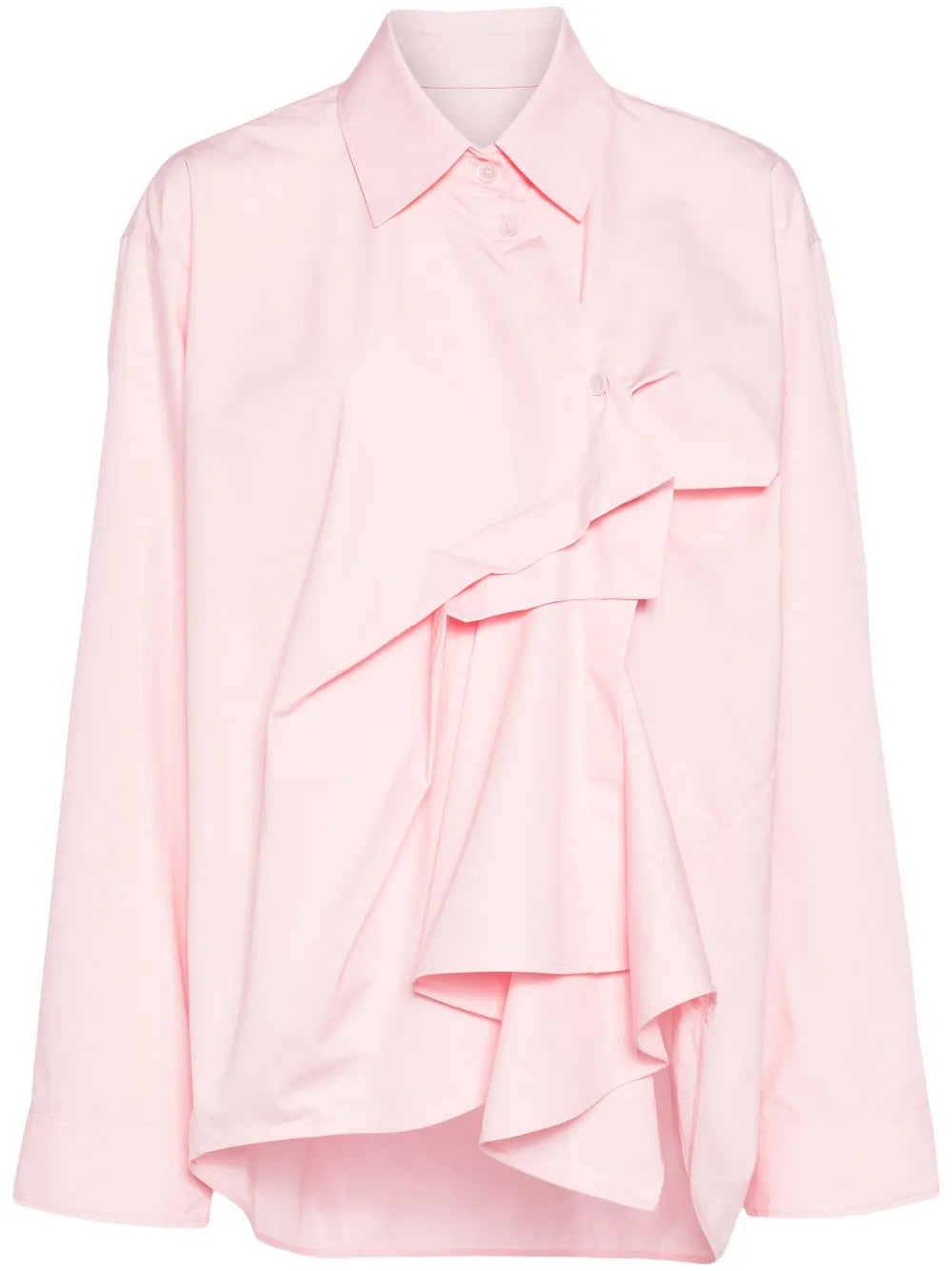Gathered-Detail Cotton Blouse