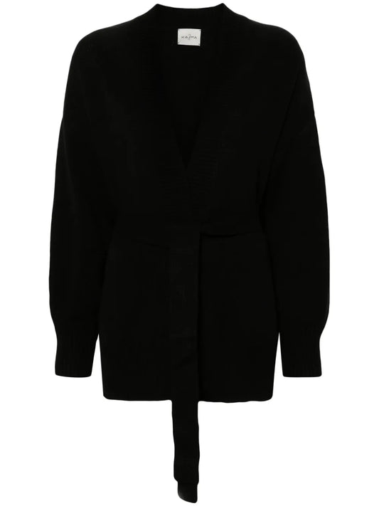 Belted Organic-Cashmere Cardigan