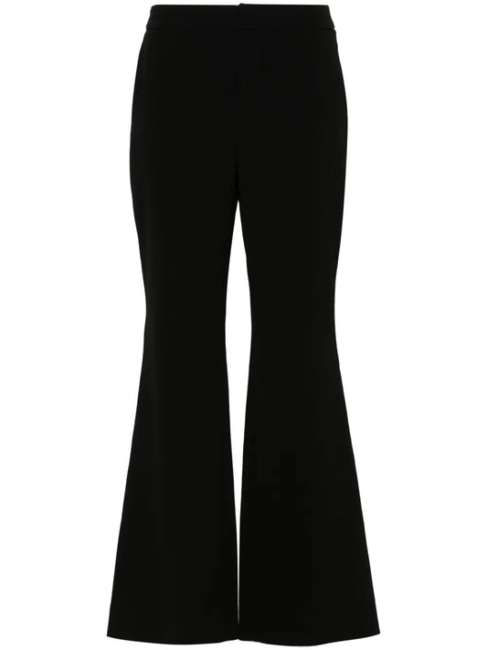 Flared Crepe Trousers