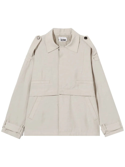 Single-Breasted Layered Jacket