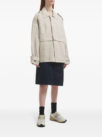 Single-Breasted Layered Jacket