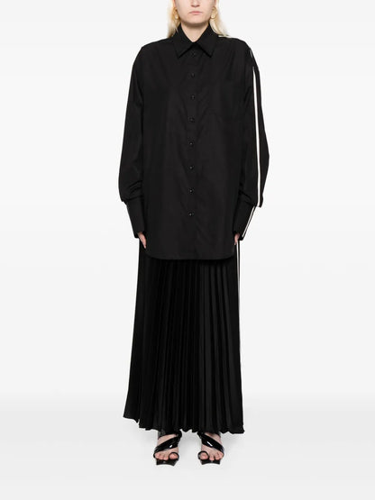 Side-Stripe Cotton Shirt