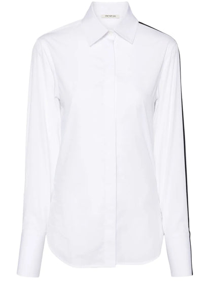 Side-Stripe Cotton Shirt