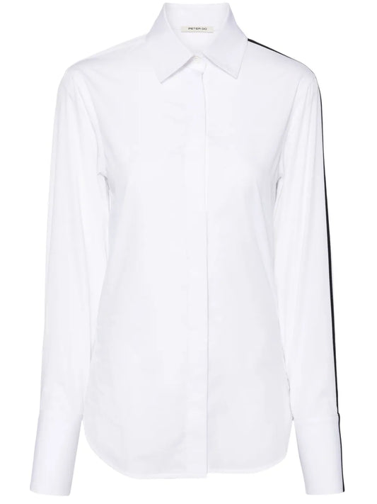 Side-Stripe Cotton Shirt