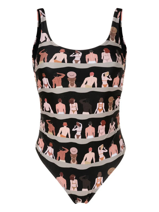 Graphic-Print One-Piece Swimsuit