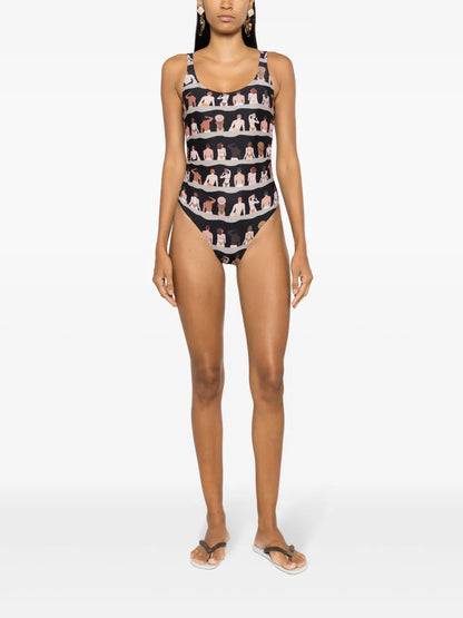 Graphic-Print One-Piece Swimsuit