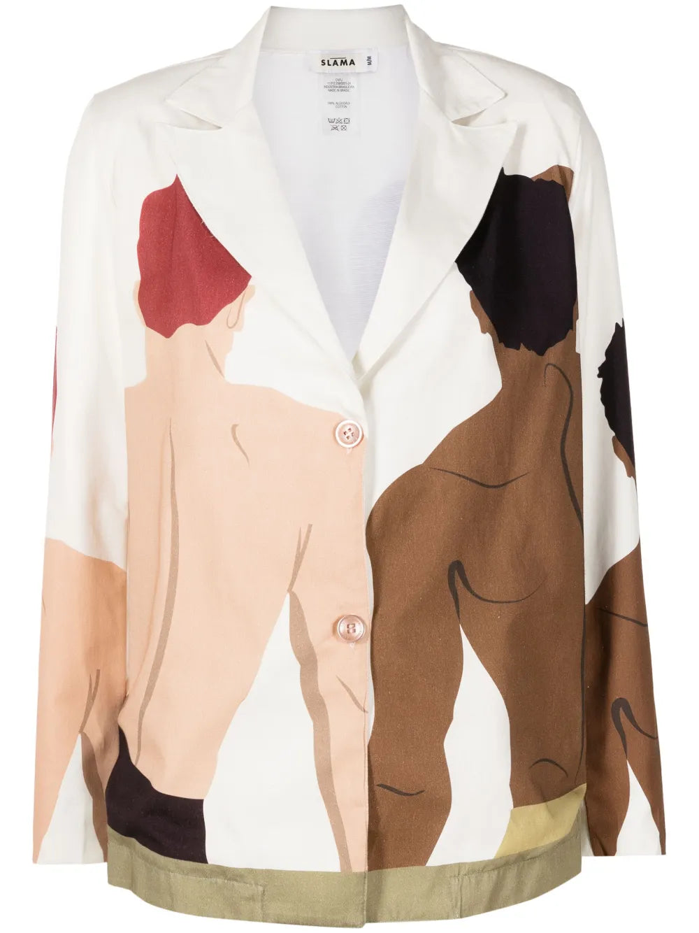 Swimmer-Print Cotton Jacket