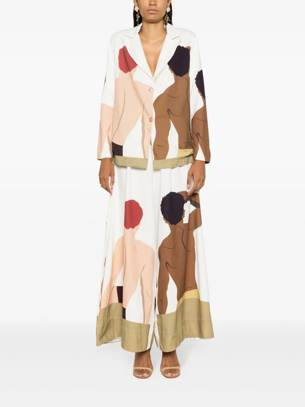 Swimmer-Print Cotton Jacket