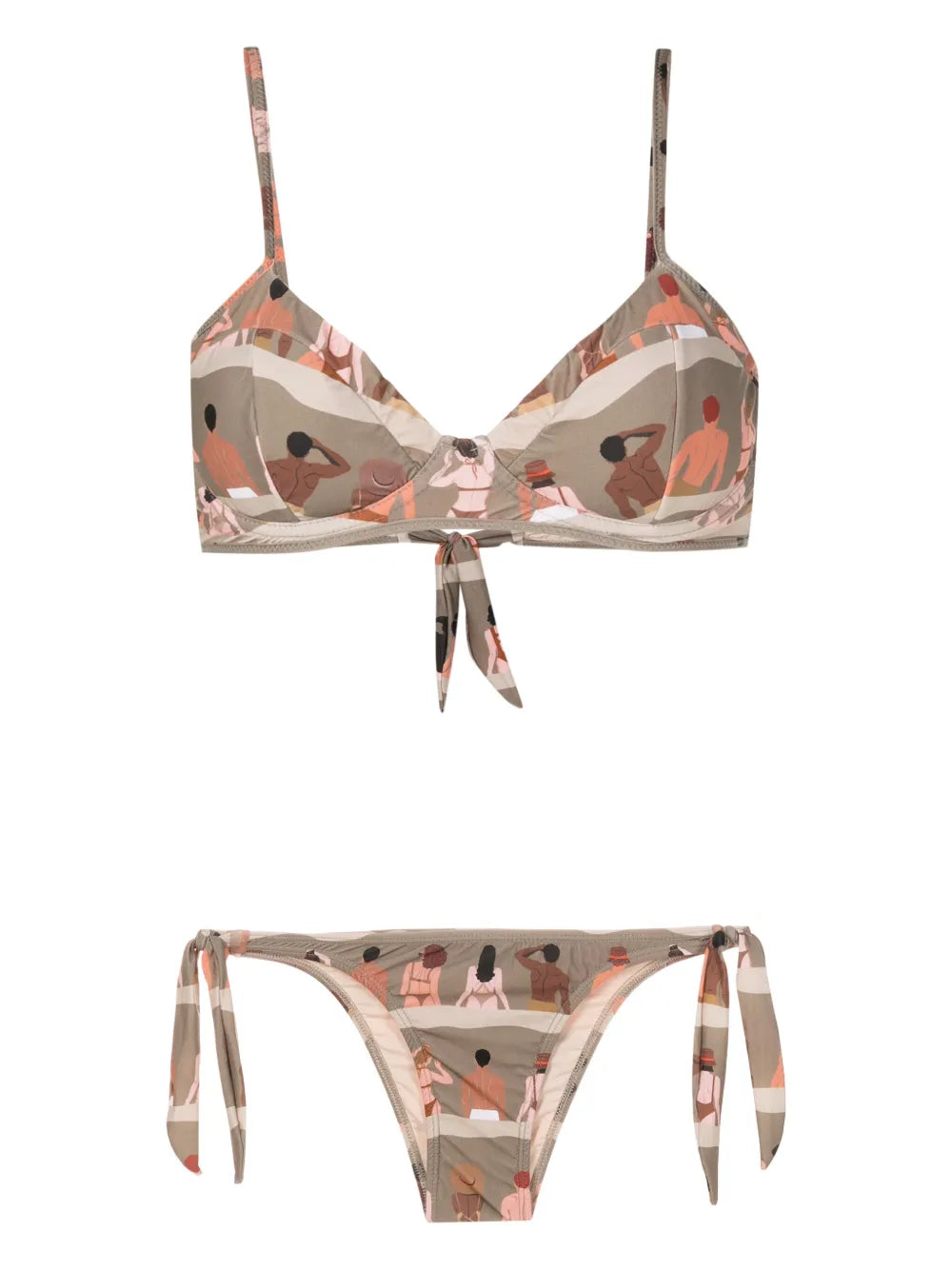 Graphic-Print Underwire Bikini