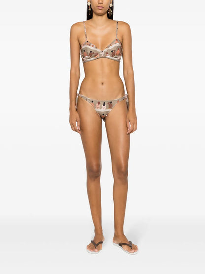 Graphic-Print Underwire Bikini