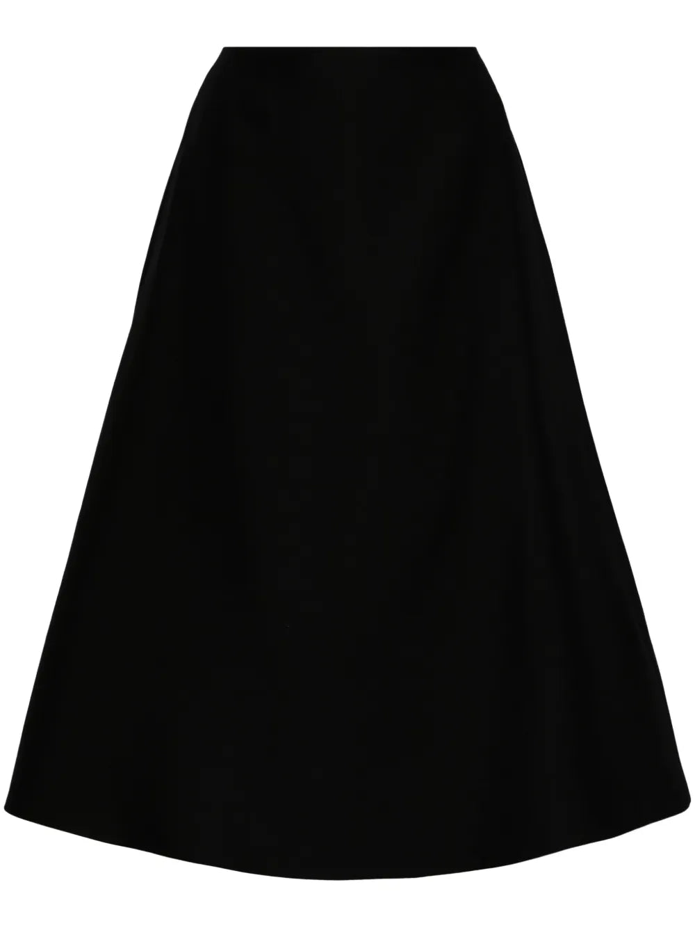 Wool-Blend A-Line Midi Skirt