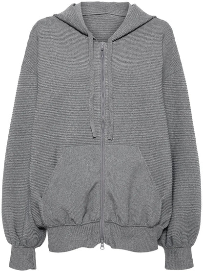 Knitted Hooded Cardigan