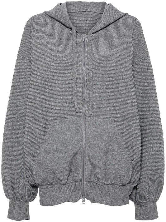 Knitted Hooded Cardigan