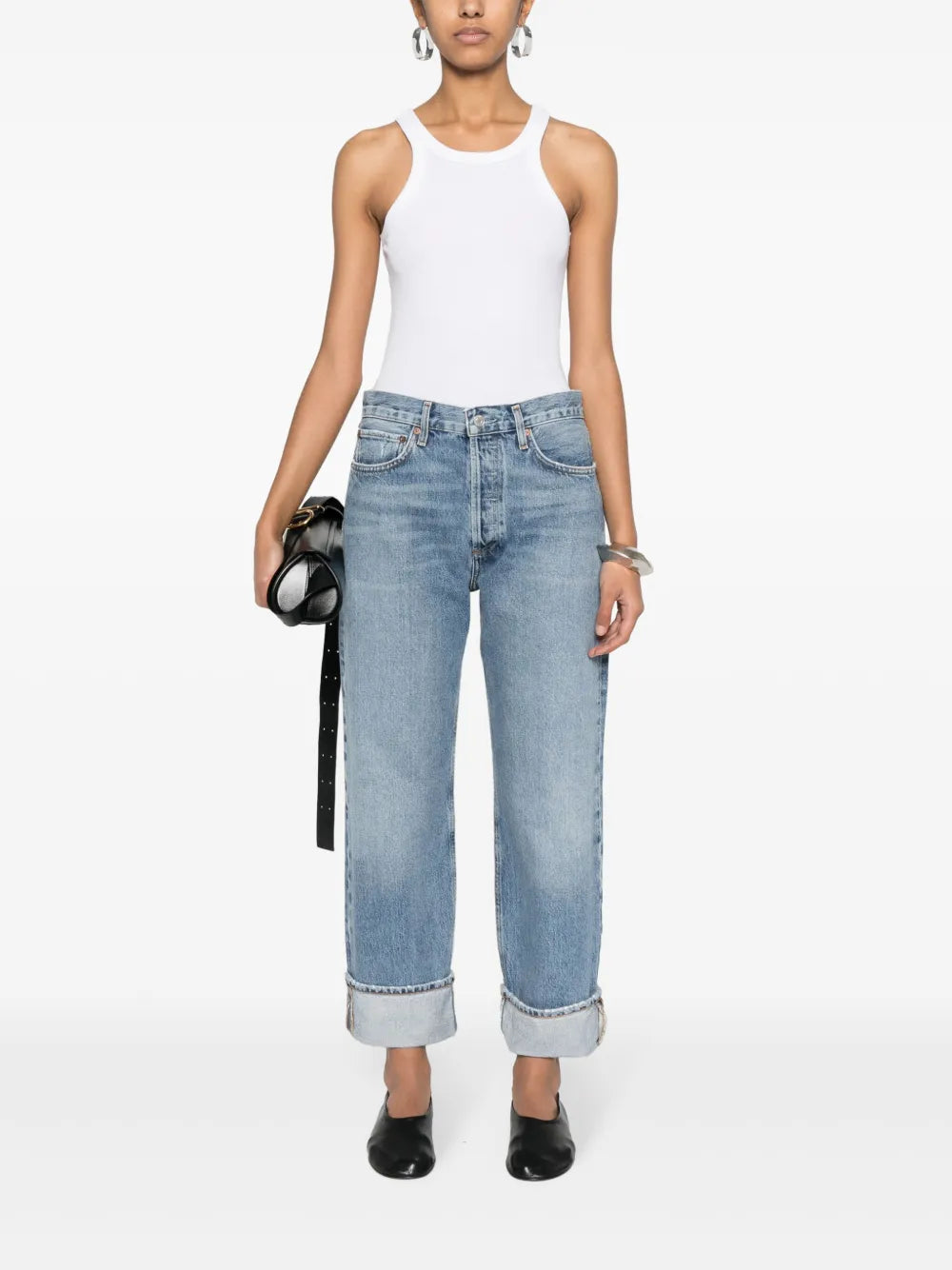 Fran Mid-Rise Straight-Leg Jeans