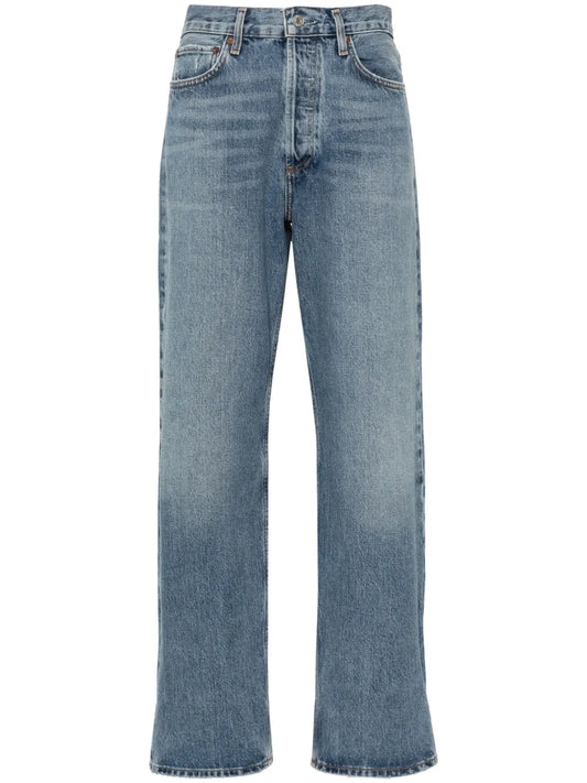 Fran Mid-Rise Straight-Leg Jeans