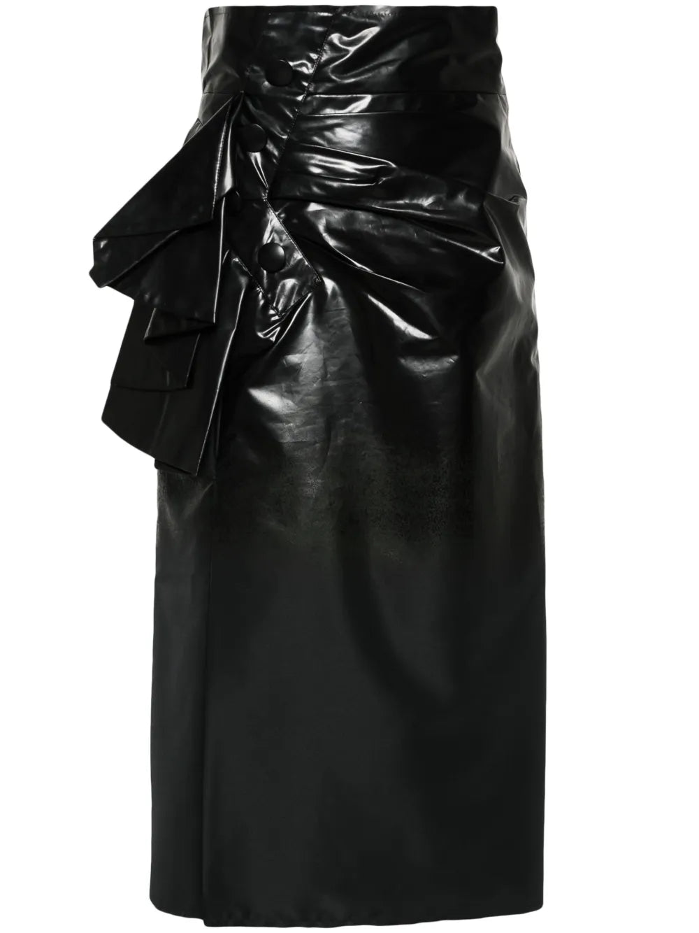 Coated Midi Skirt
