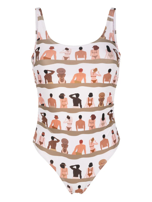 Graphic-Print One-Piece Swimsuit