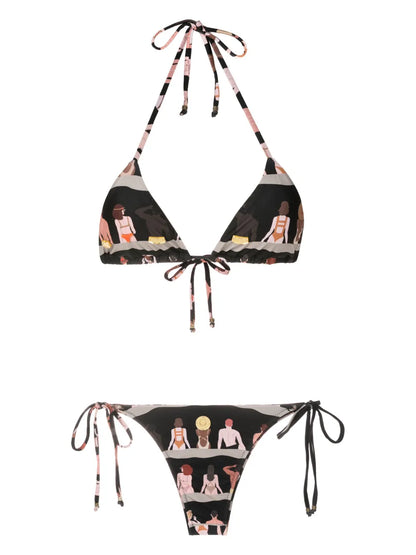 Graphic-Print Bikini