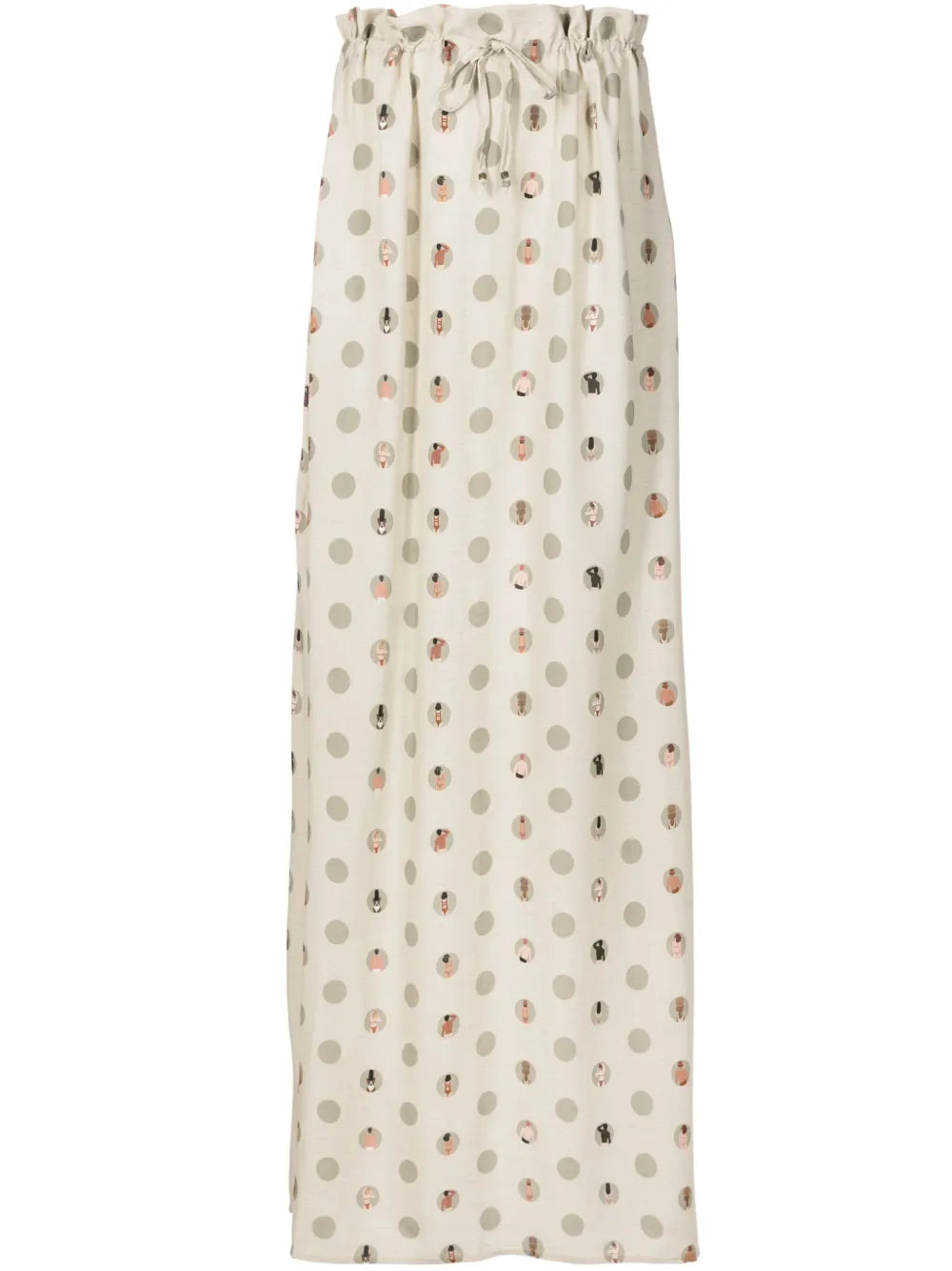 Polka Dot-Print Maxi Skirt