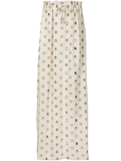 Polka Dot-Print Maxi Skirt
