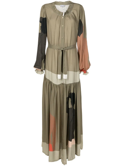 Graphic-Print Maxi Dress