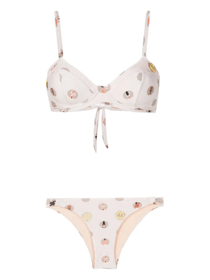 Graphic-Print Two-Piece Bikini Set