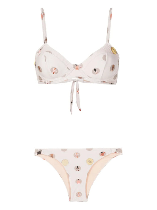 Graphic-Print Two-Piece Bikini Set