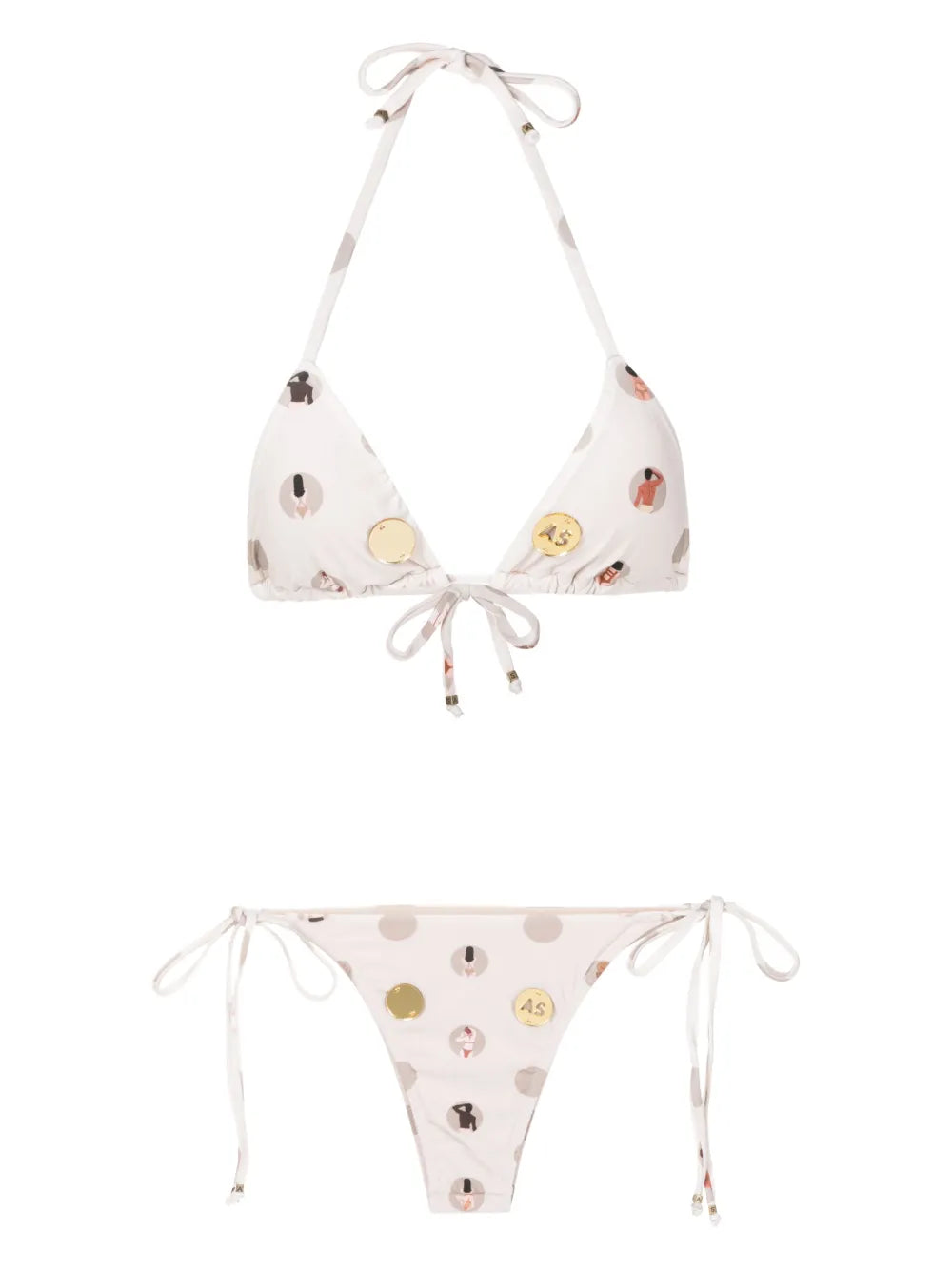 Graphic-Print Halterneck Two-Piece Bikini