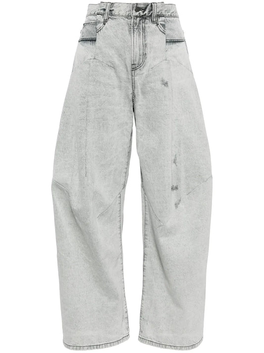 Wide-Leg Cotton Jeans