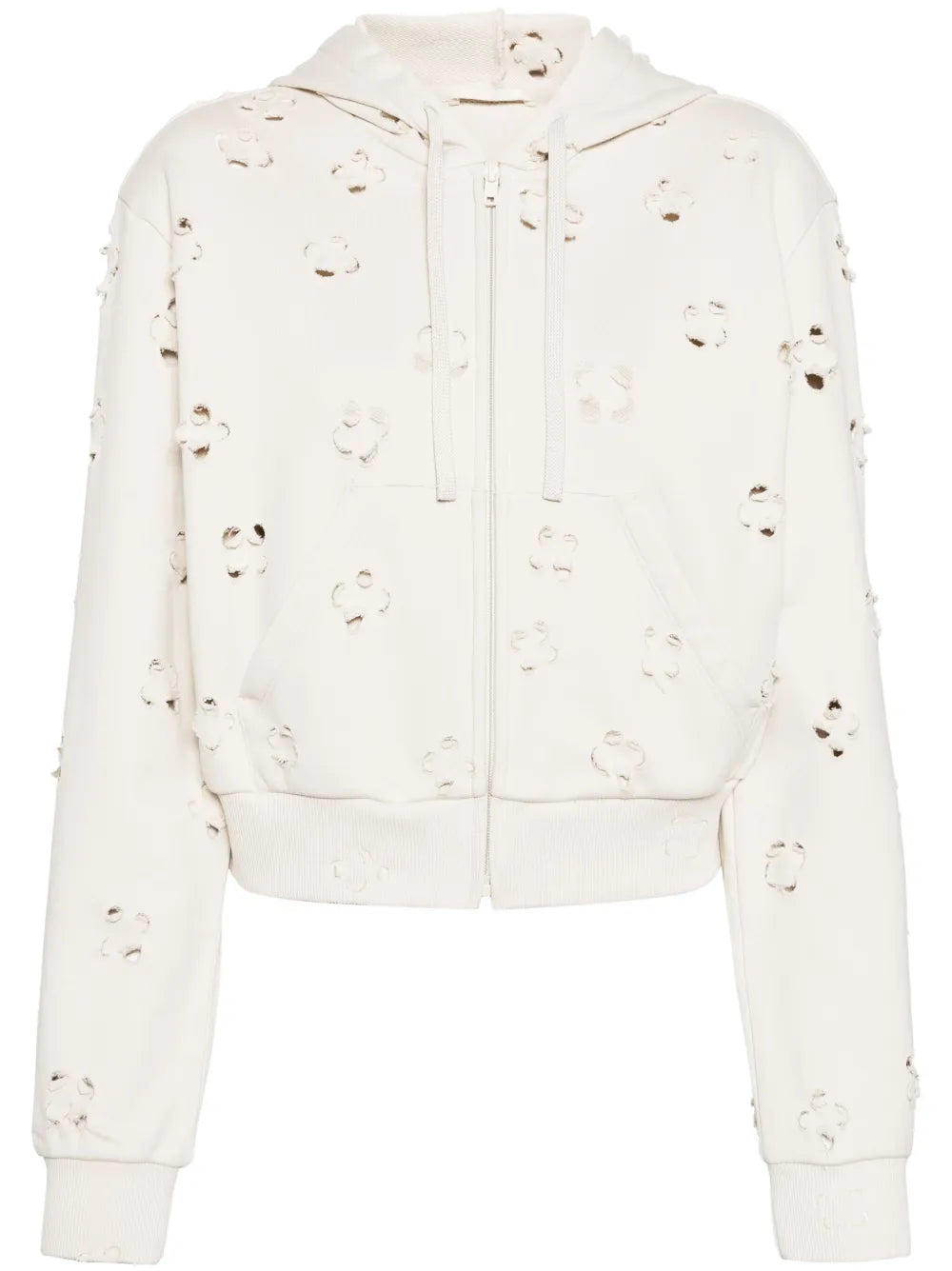 Cut-Out Cotton-Blend Hoodie