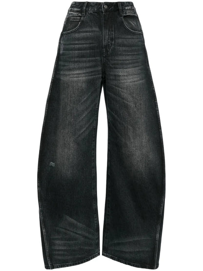 Side-Stripe Wide-Leg Jeans