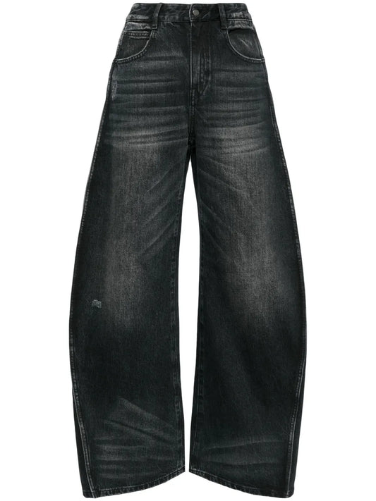 Side-Stripe Wide-Leg Jeans