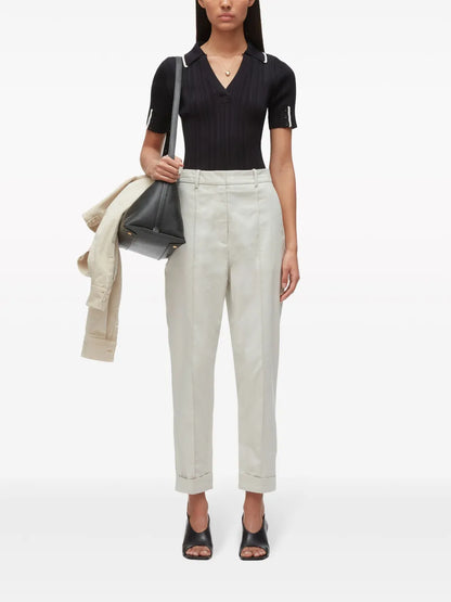 Cropped Tapered Trousers