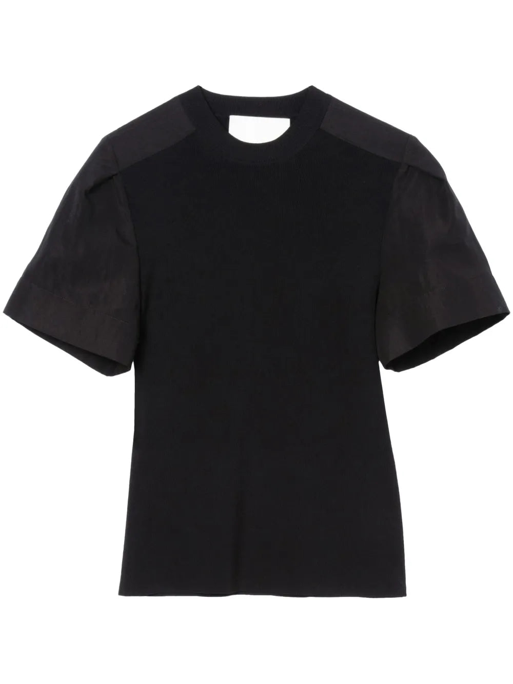 Panelled Fine-Ribbed T-Shirt