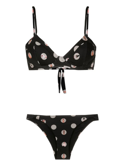 Graphic-Print Underwire Bikini