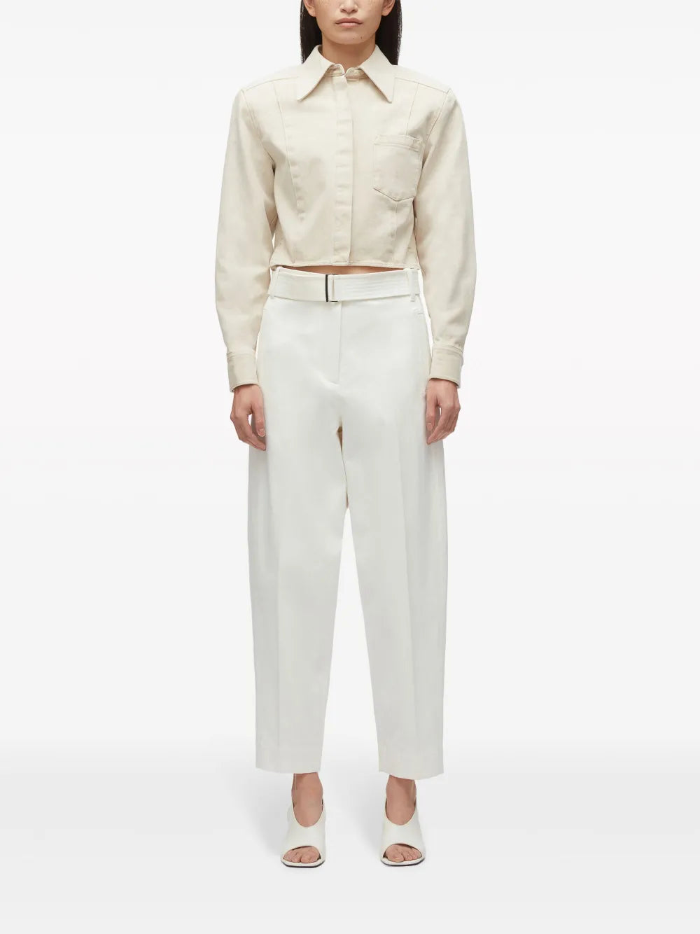 Belted Tapered Trousers