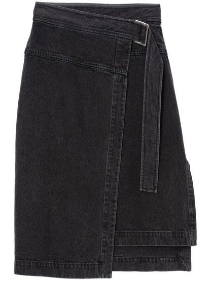 Denim Wrap Skirt