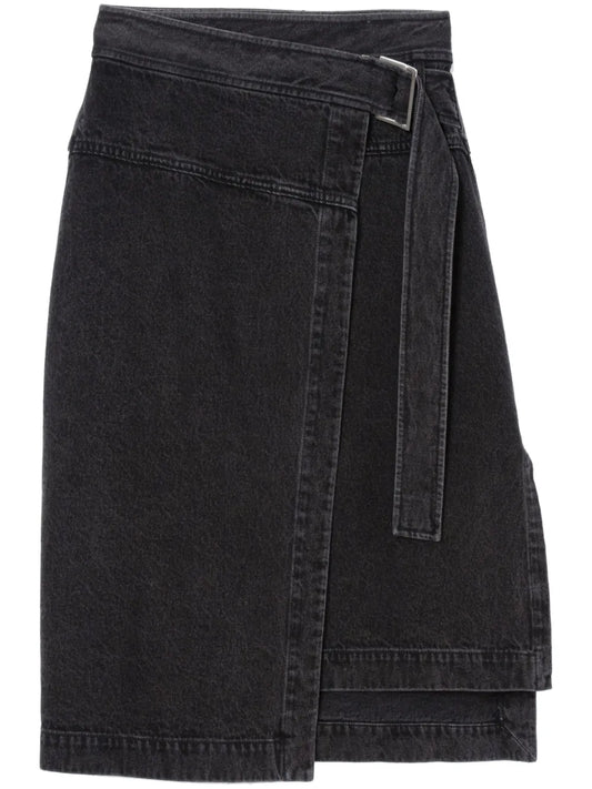 Denim Wrap Skirt