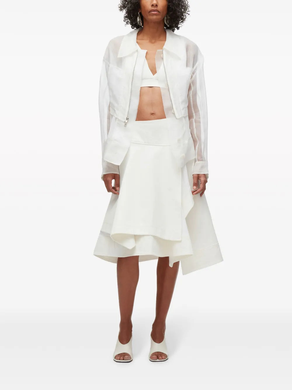 Layered Belted Silk Jacket