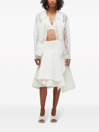 Layered Belted Silk Jacket