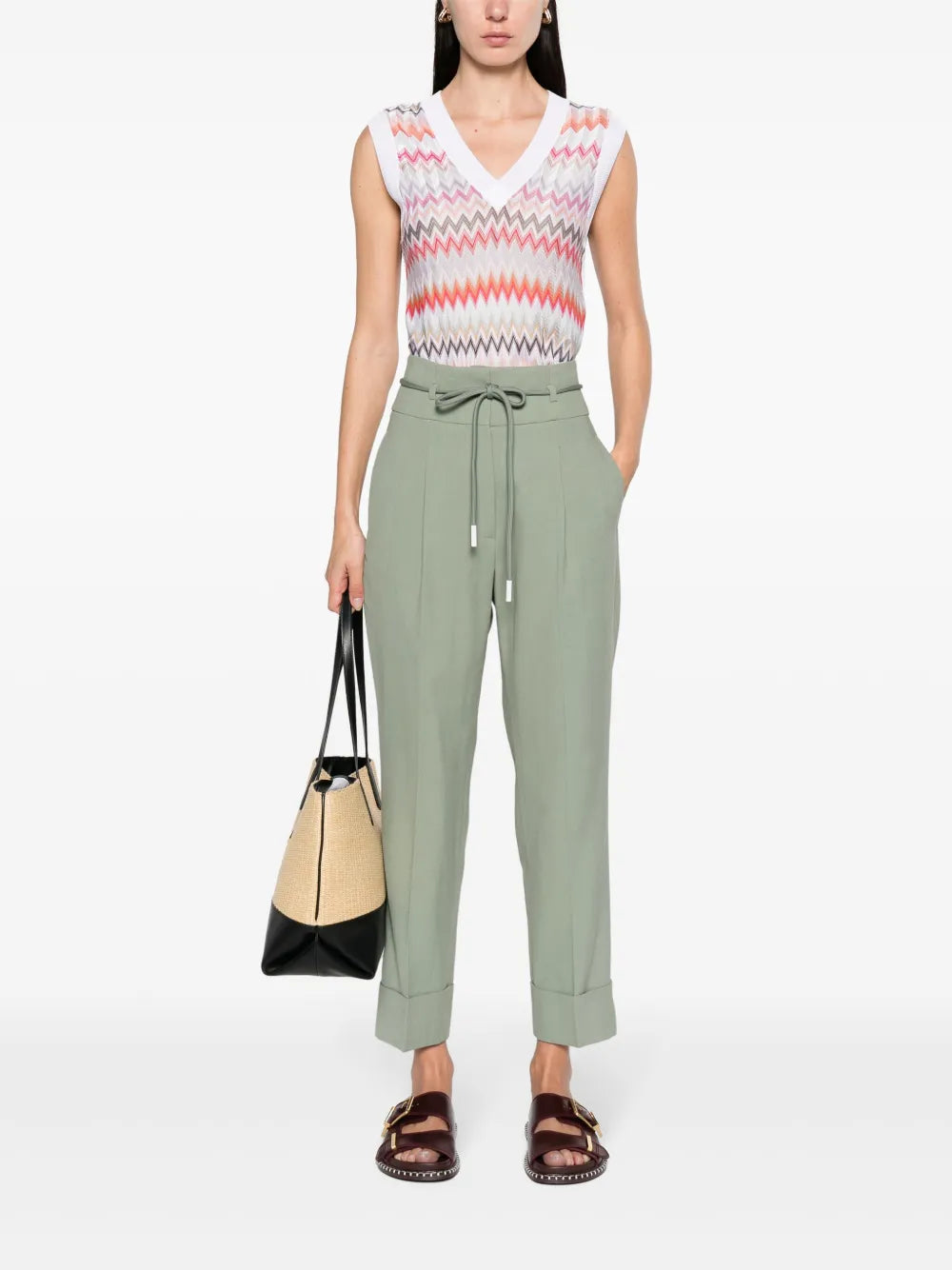 High-Waist Cropped Trousers