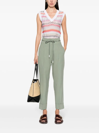 High-Waist Cropped Trousers