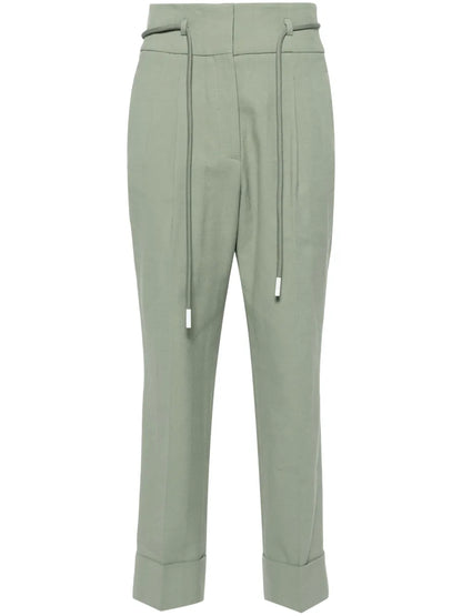 High-Waist Cropped Trousers